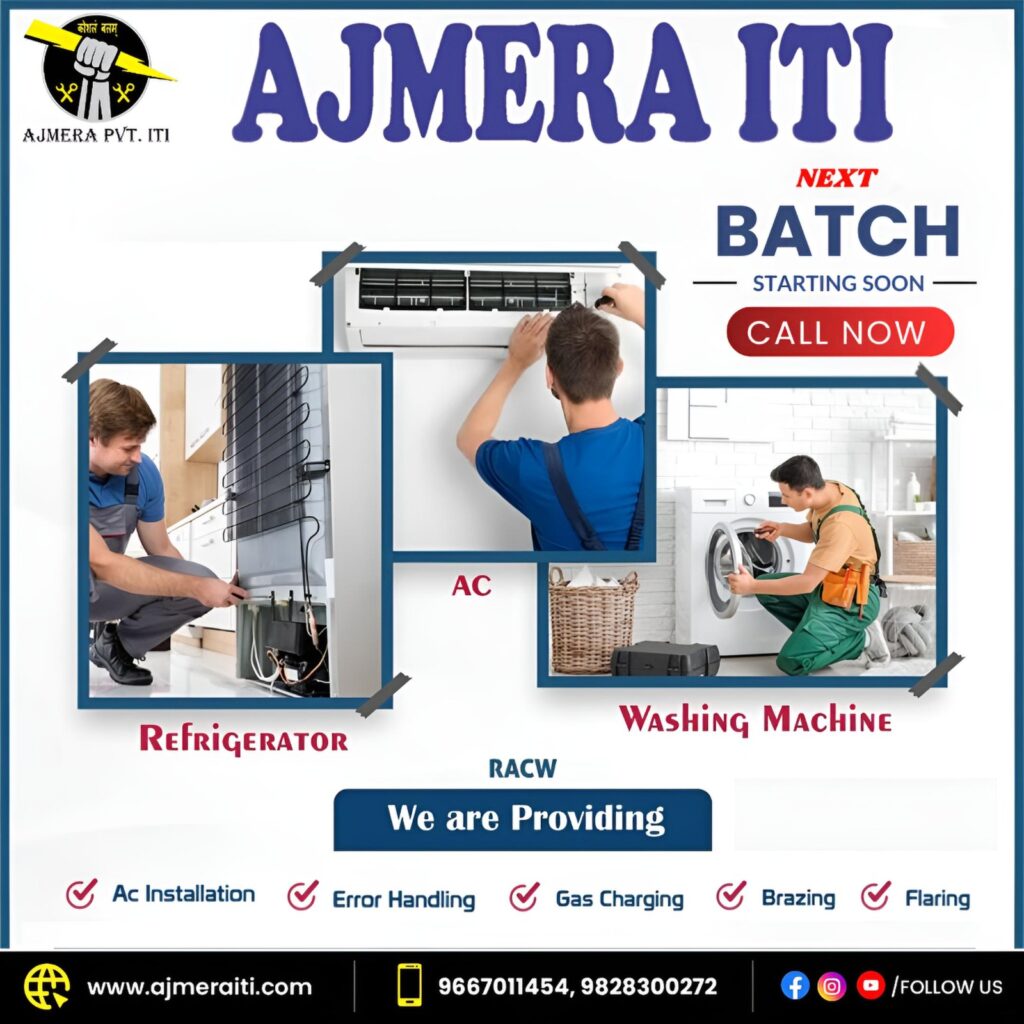 Best Training in AC Refrigeration Washing Machine in Jaipur Ajmera ITI
