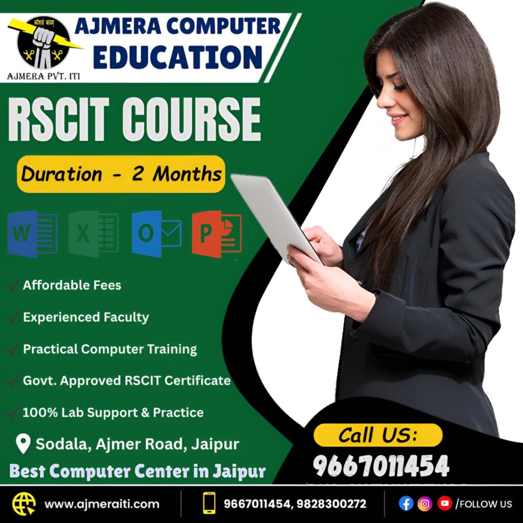 RSCIT Course in Jaipur  No.1 Institute For Computer Course 